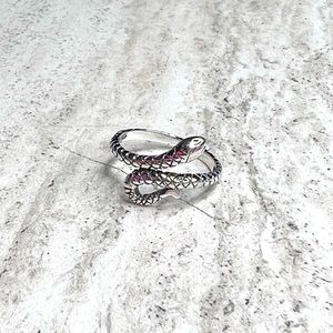 925 Sterling Silver Snake Ring Size 8